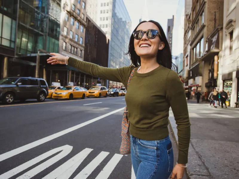 Jeune femme à New York