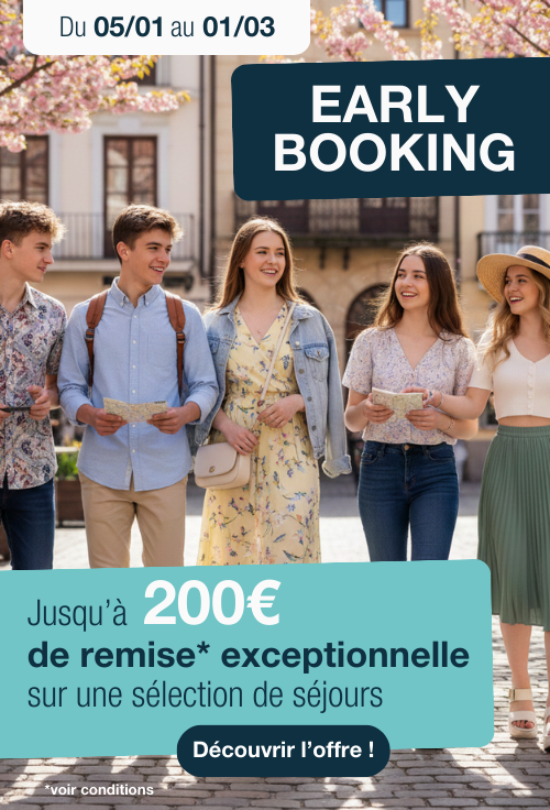 Réductions exceptionnelles sur nos séjours linguistiques, colonies de vacances et stages sportifs !