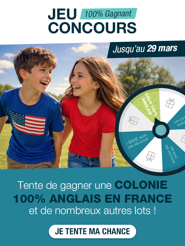 Jouez et tentez de remporter une colonie de vacances 100% anglais en France American Village